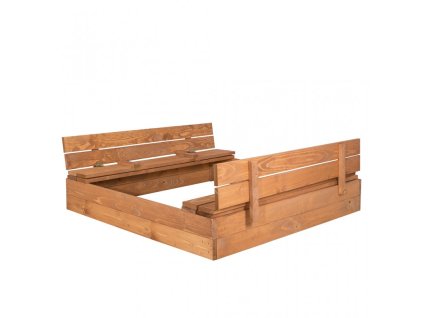 fa homokozo osszecsukhato padokkal 150x150 cm 1