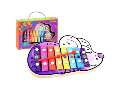 gyermek xilofon kottaval lila eger 1