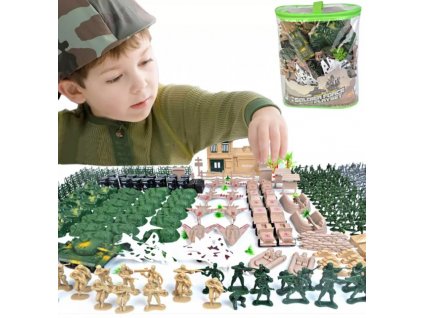 katonai figurakeszlet force playset 400 db 1