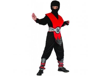 gyermek jelmez red ninja 110 120 cm 1
