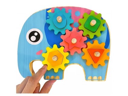 montessori fakockak elefant 1