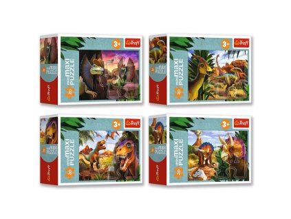 mini puzzle ismerd meg a dinoszauruszok vilagat 4 db os keszlet 1
