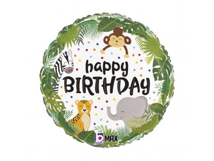 folia lufi happy birthday safari 46 cm 1