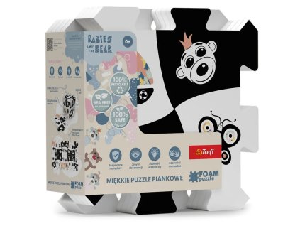hab puzzle a foldon 8 db black white animals 1