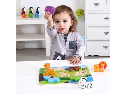 3d gyerek fa puzzle allatkak 7db 1