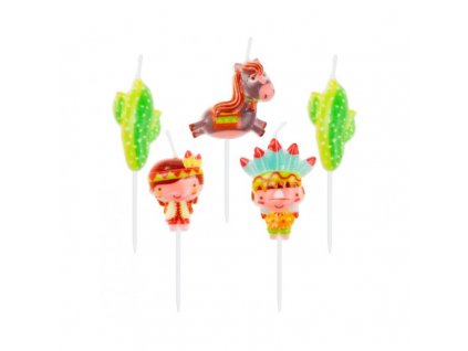 szuletesnapi gyertyak little indian 8 cm 5 db 1