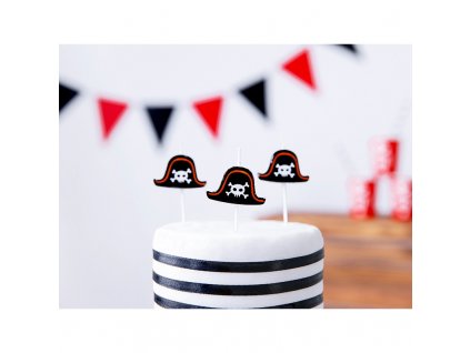 torta gyertyak kalozsapkak 2 cm fekete 5 db