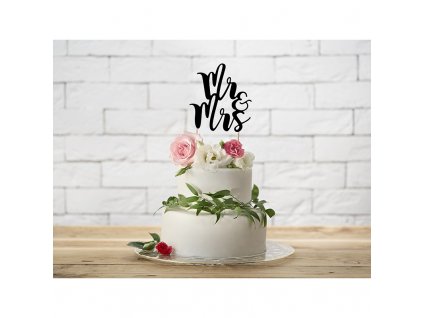 torta dekor mr mrs 25 5 cm