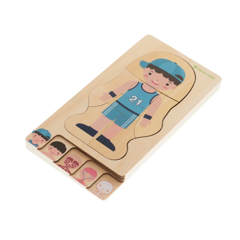 Fa puzzle - Emberi test Egyéb változatok: fiú