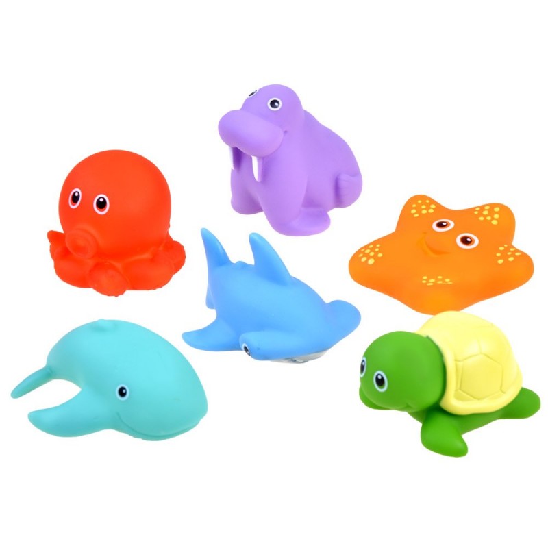 Gumi tengeri állatok fürdőhöz - 6db