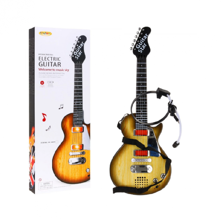 Gyermek rockgitár mikrofonnal