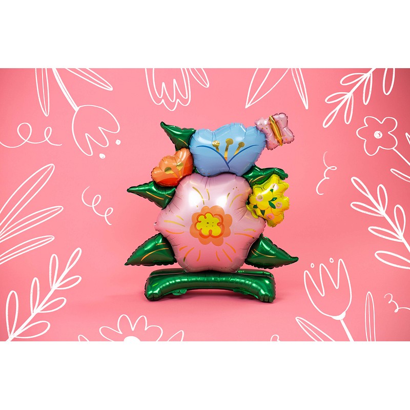 Fólia lufi - Virágcsokor - 100x116cm