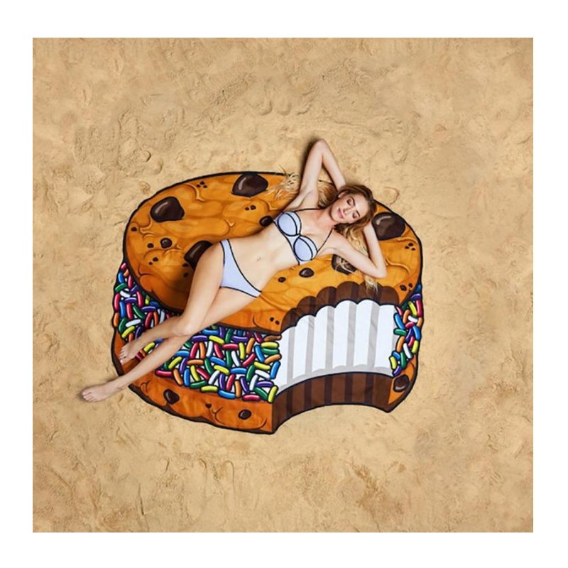 Kerek strandszőnyeg Torta 135cm