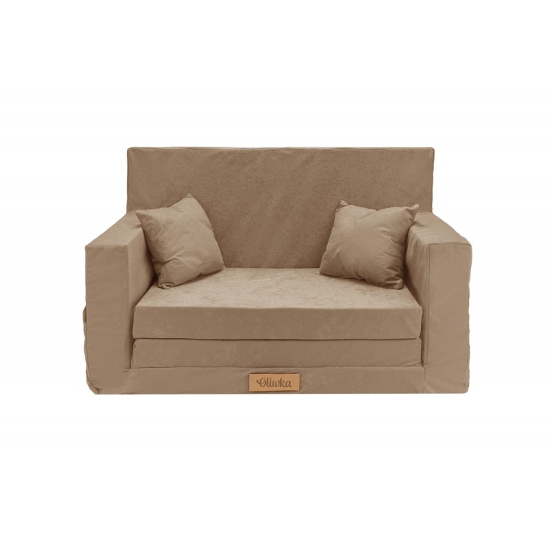 Összecsukható minikanapé gyerekszobába - Olívia - bézs