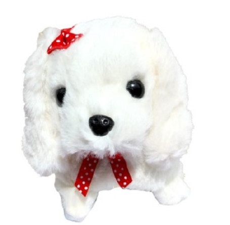 Plüss interaktív kutya - 13x17 cm Fehér: fehér