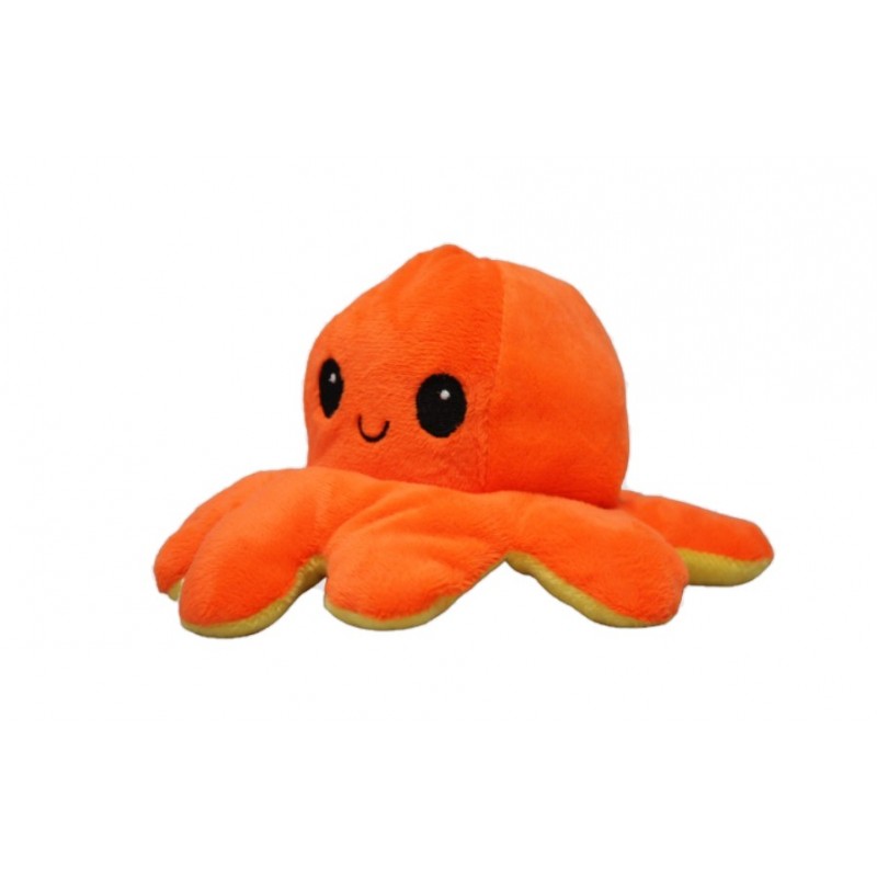 Kétszínű plüss polip - Érzelem Narancs: narancs