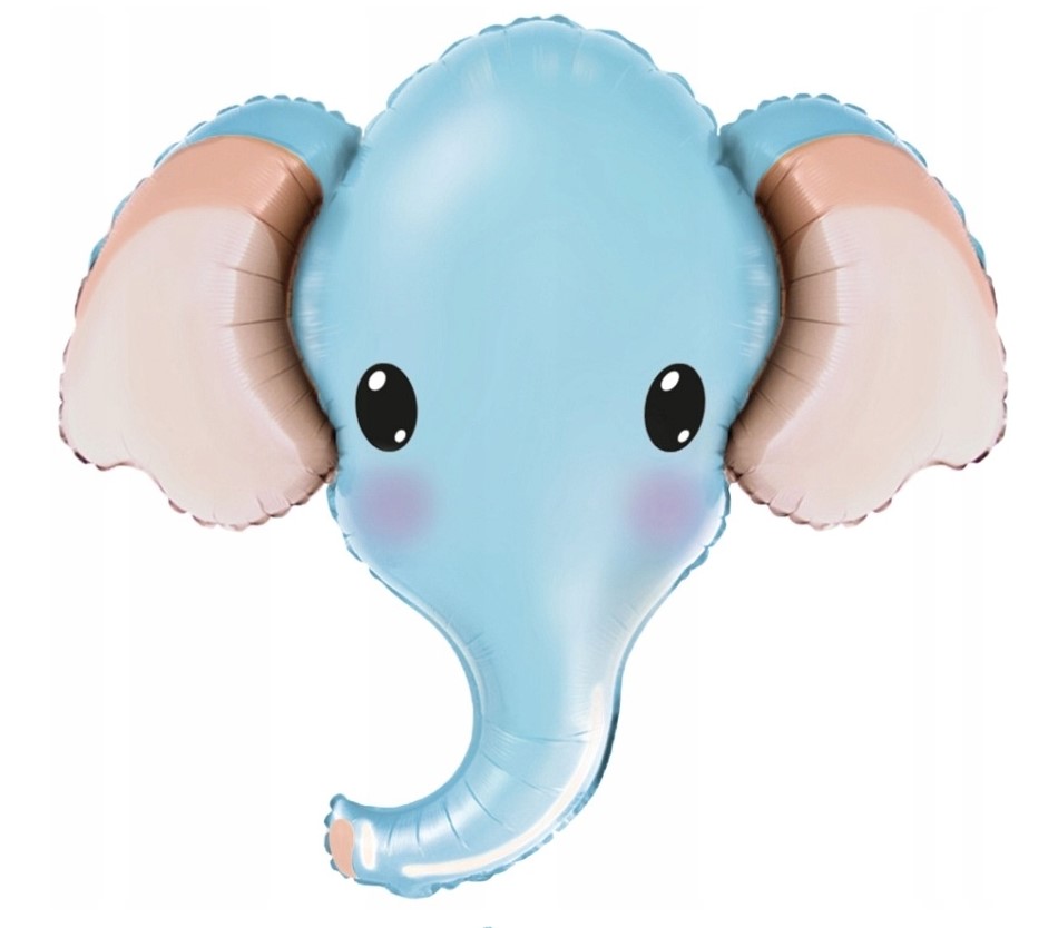 Fólia lufi - Elefántbébi - 99x81 cm Kék: kek