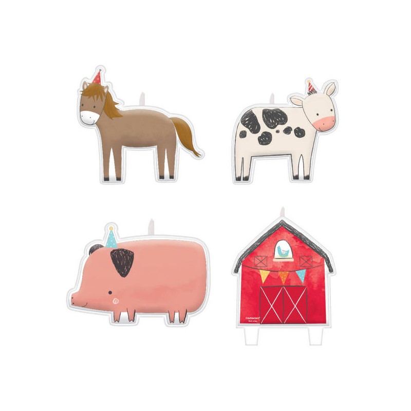 Születésnapi gyertyák - Farm és állatok - 2,7-8 cm (4 db)