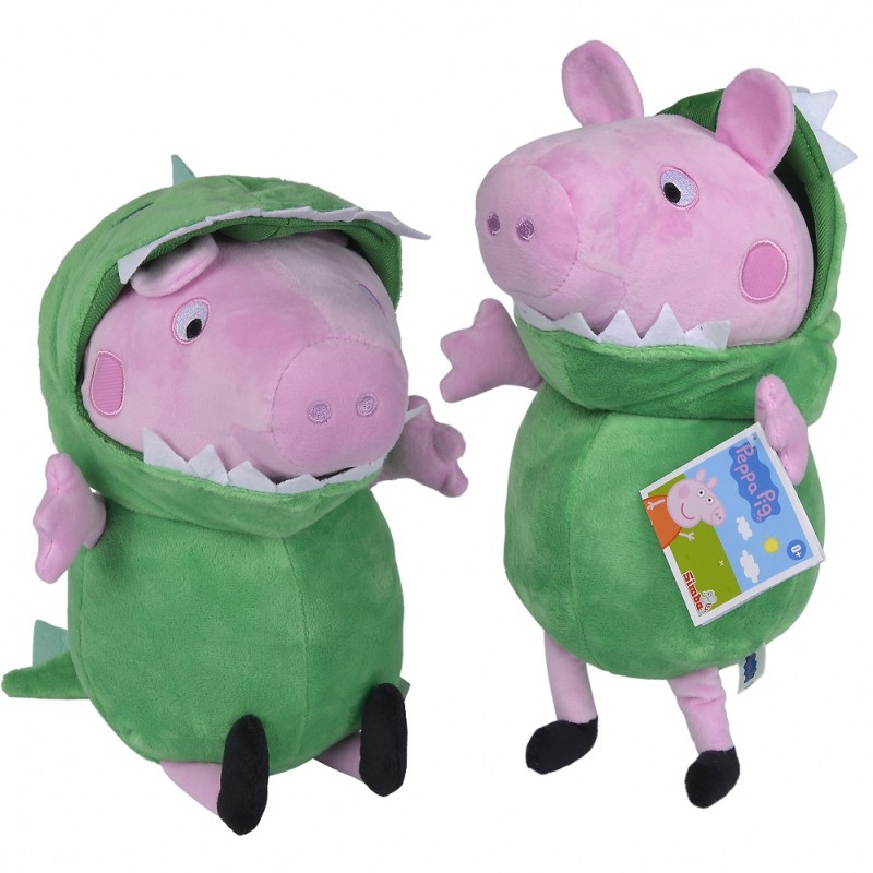 Peppa plüssmalac dinoszaurusz jelmezben 28 cm