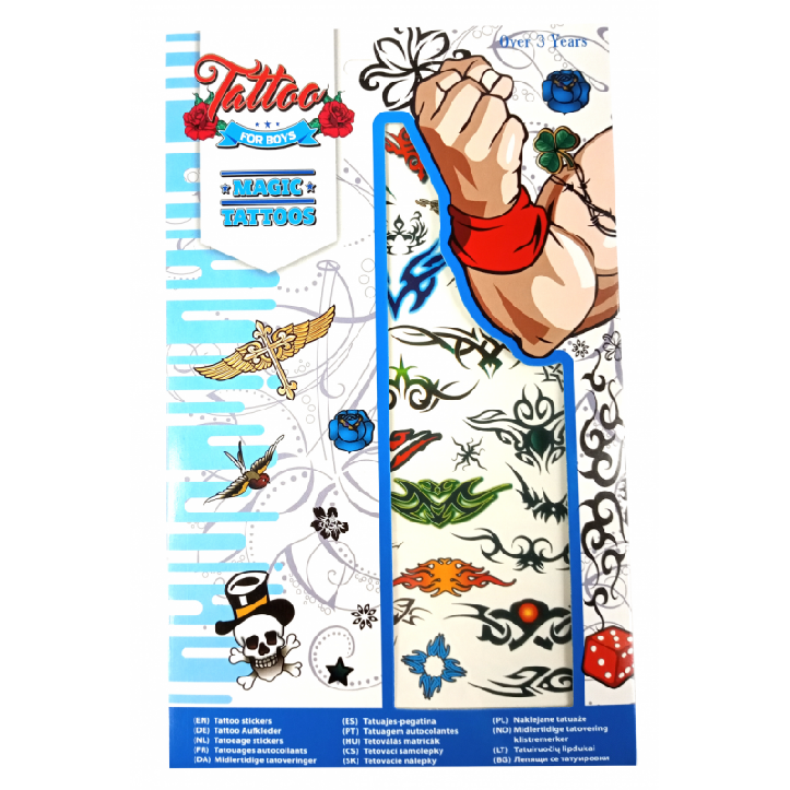 Ideiglenes tetoválás gyerekeknek - For Boys - 78 db