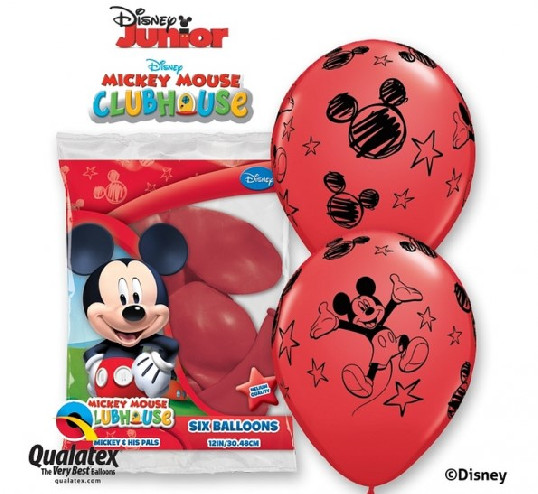 Lufi készlet - Mickey Mouse, 30cm (6 db)