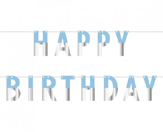 Születésnapi füzér -Happy Birthday - M/R - 160cm Kék: kek