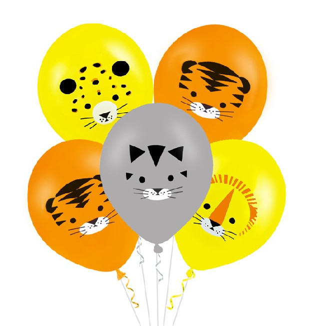 Lufikészlet - Színes ZOO, 30cm (5 db)