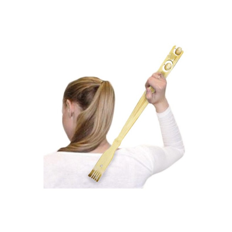 Masszázs bambusz hátvakaró