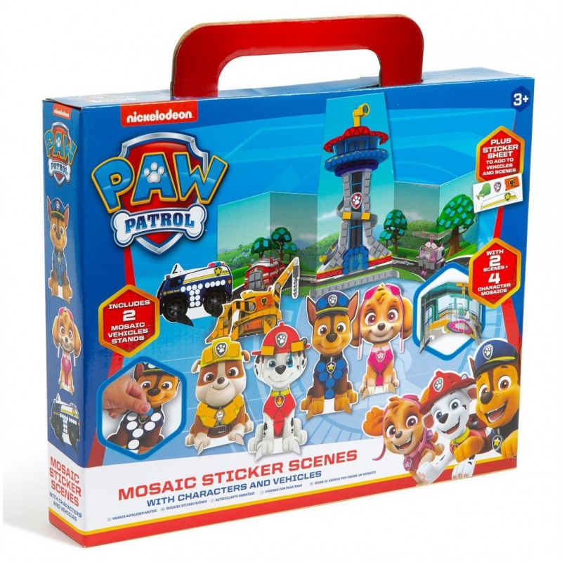 Ragasztás szín szerint - Paw Patrol 2 háttér + 6 karakter