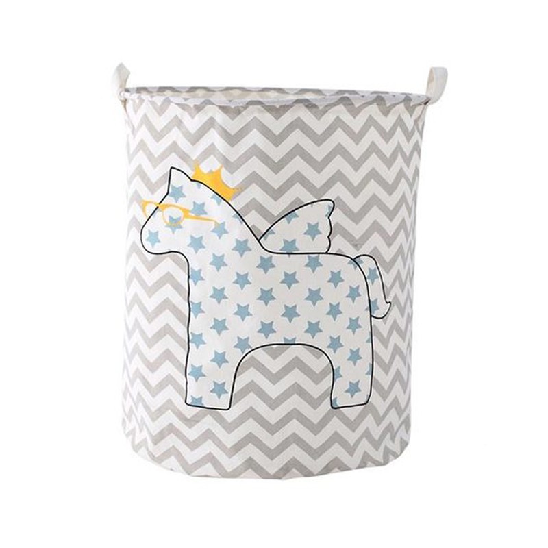 Gyerek szövet játékkosár - Pegas - zig-zag