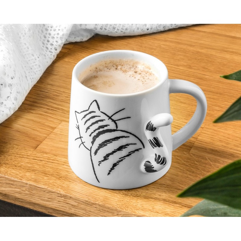 3D bögre cica farokkal - 350ml