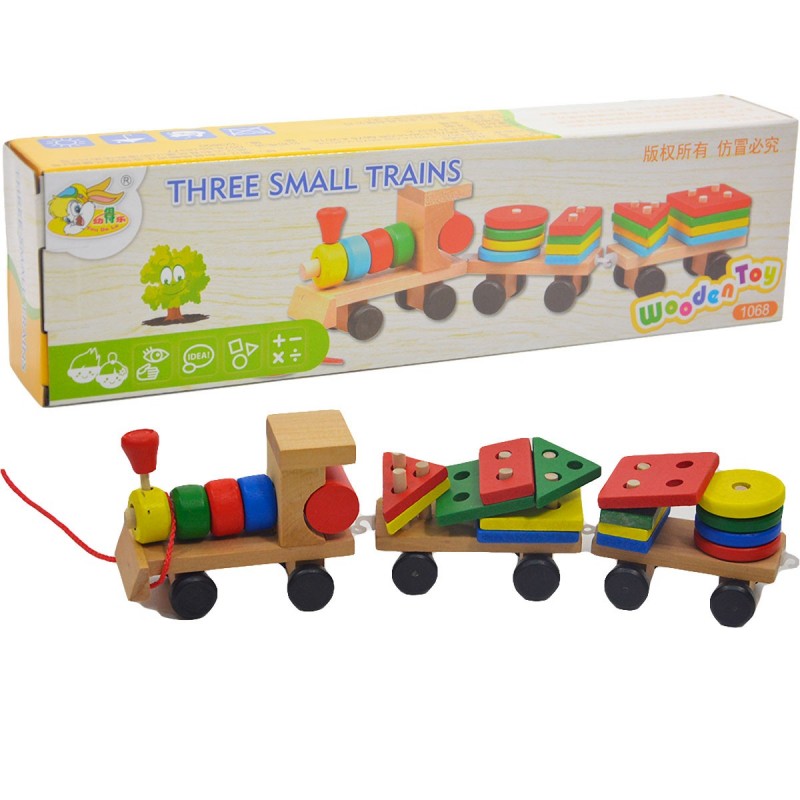 Fából készült vonat  - logikai puzzle