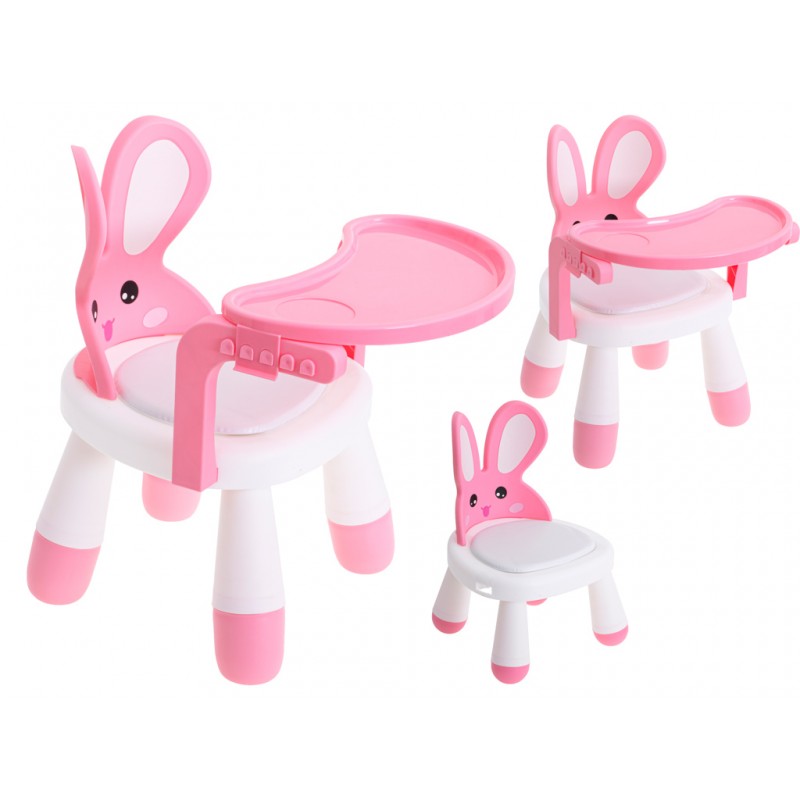 Többfunkciós gyerekszék - Bunny Chair Rózsaszín: Rózsaszín