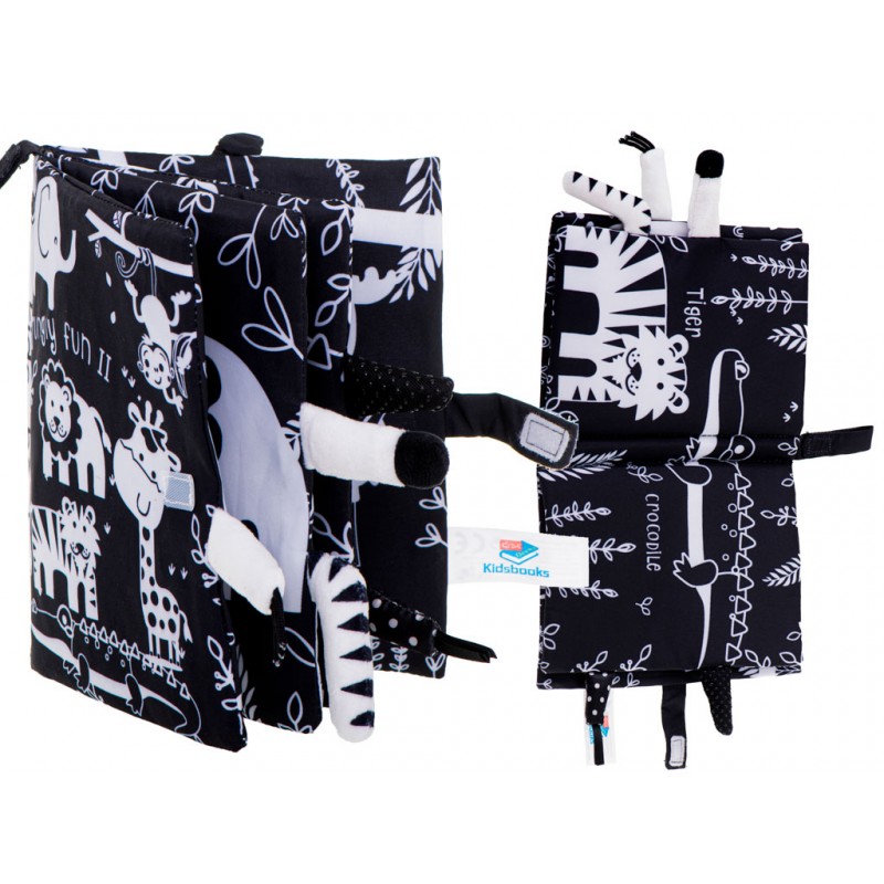 Kontrasztos érzékszervi könyv - Vidám dzsungel