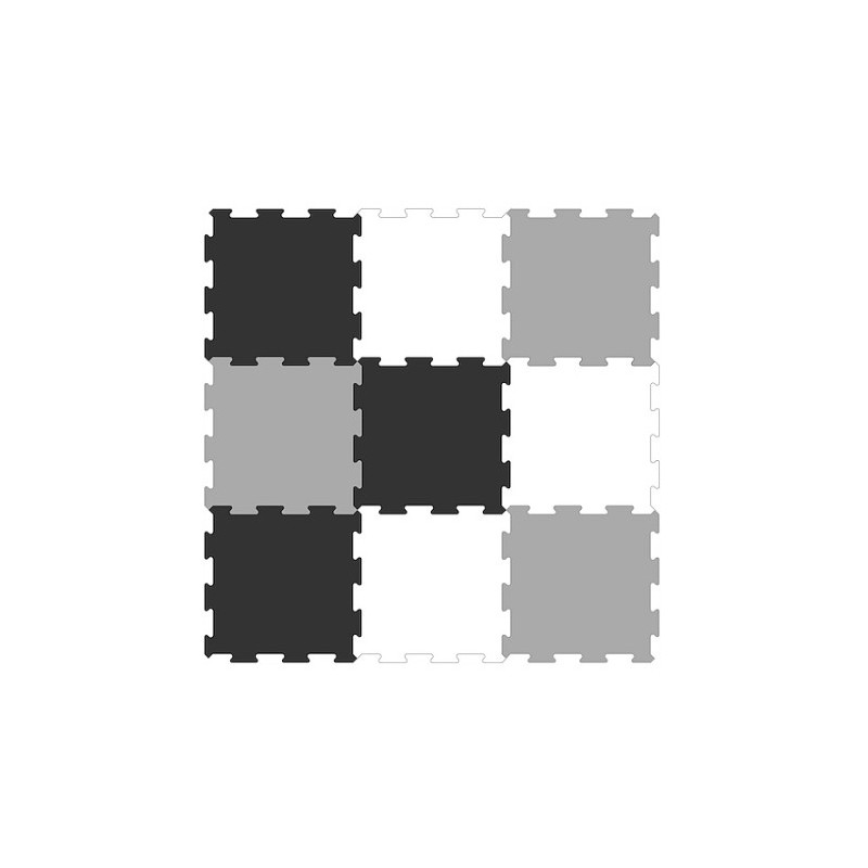 Hab kirakószőnyeg - Grey-Trio 9 db