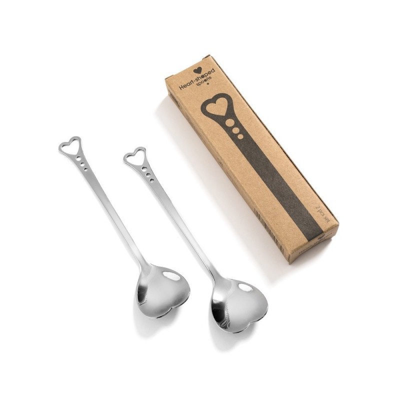 Szív alakú teáskanál - 2 db