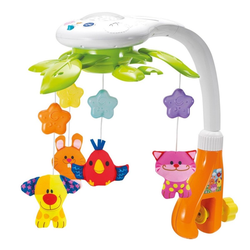 Körhinta a kiságy felett vetítővel - Állatkák