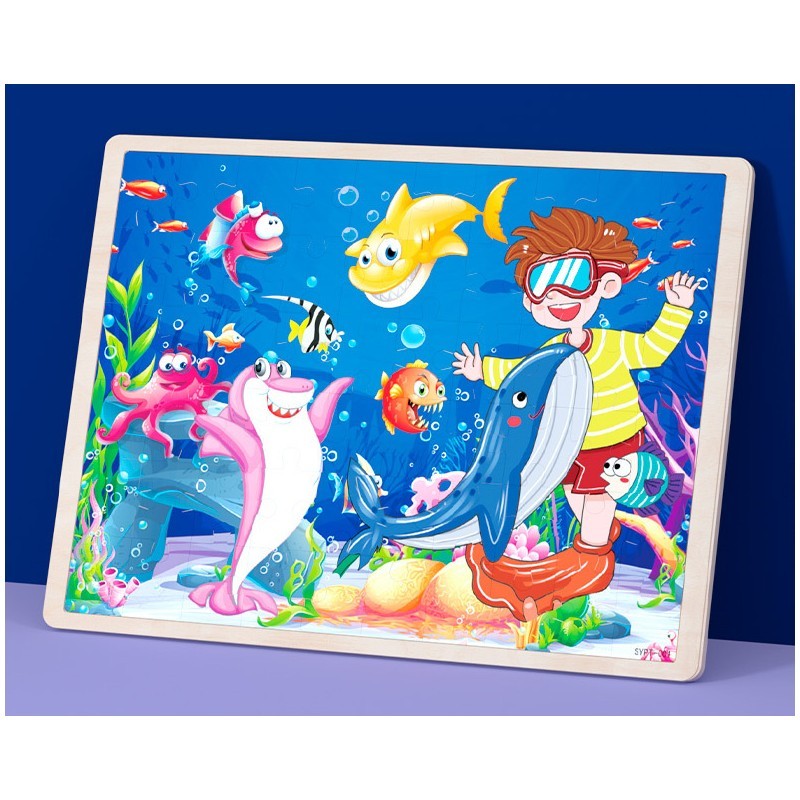 Fa puzzle - A víz felszíne alatt 60 db