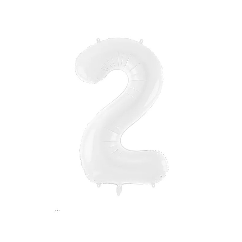 Fólia lufi - fehér - szám, 86 cm Egyéb változatok: 2