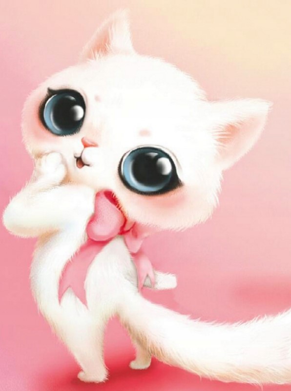 Mini gyémánt mozaik - fix - Miss Cat