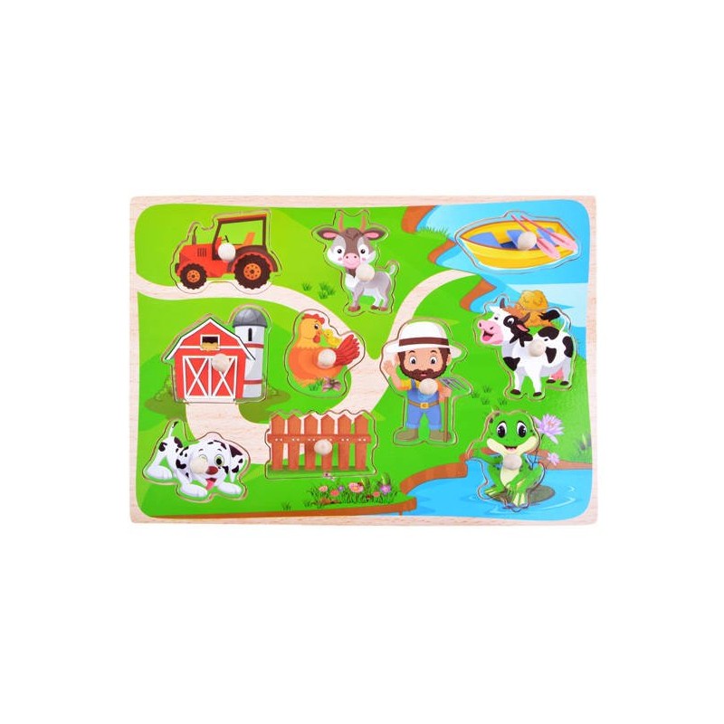 Gyerek fa puzzle - Farm