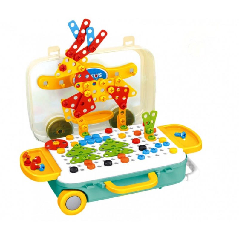 Építőkészlet tokban 258 db