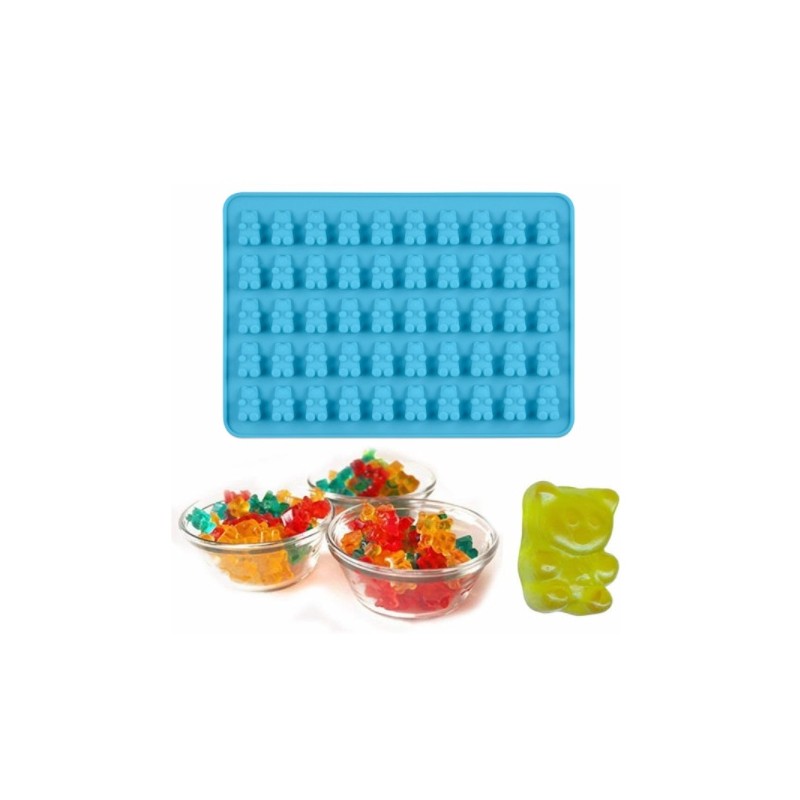 Zselé, jég, csokoládé öntőforma macik formájában