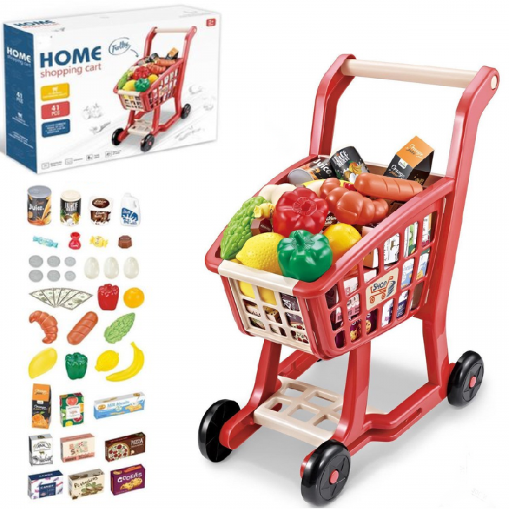 Bevásárlókosár nagy élelmiszerkészlettel 41 db