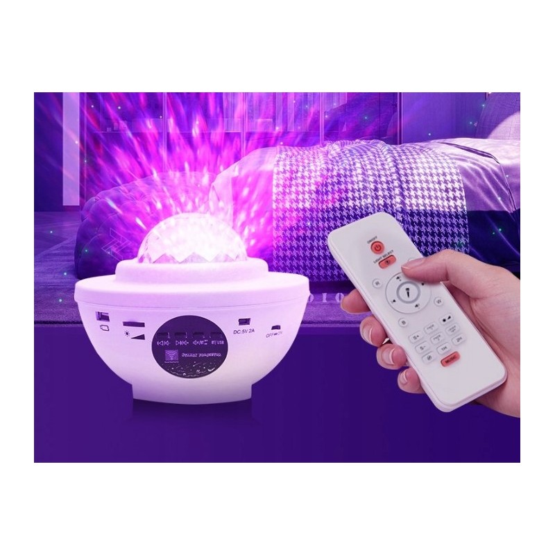 Projektor Bluetooth hangszóróval - Galaxy - fehér