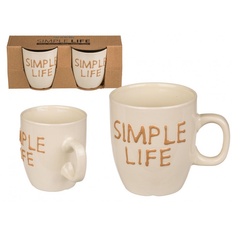 Két Simple Life bögréből álló készlet 2 db - 180 ml