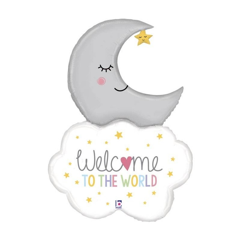Fólia lufi - Hold - "Welcome to the World" - 81cm