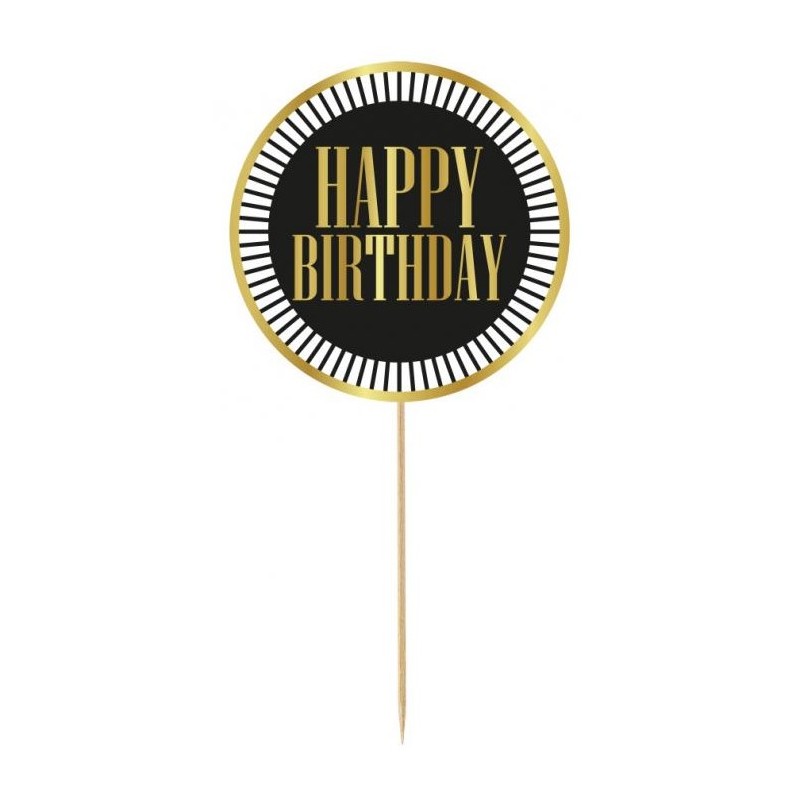 Tortabeszúró - "Happy Birthday" - Round Wish