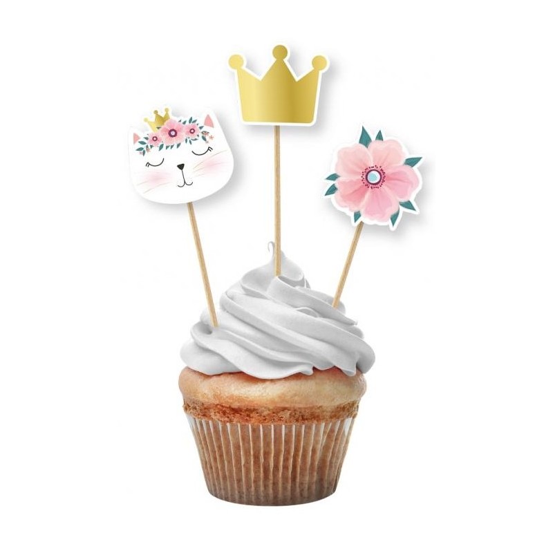 Muffin beszúró készlet- Cat Queen - 11 cm (6 db)