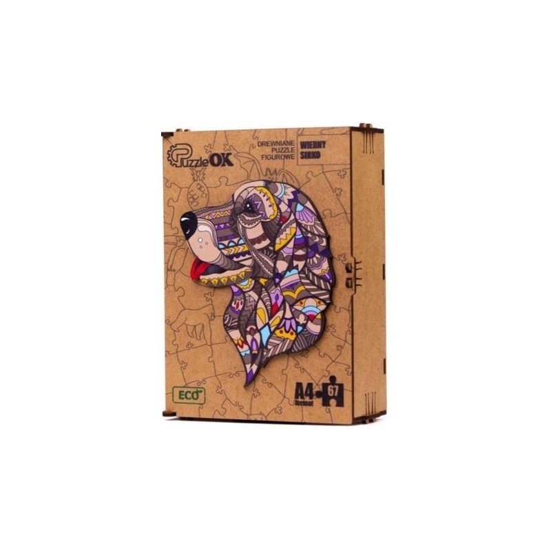 3D kézzel készített fa puzzle - Labrador A4